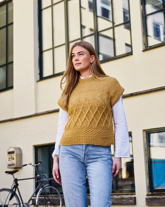 Mönster: Alice Vest med struktur (SV)